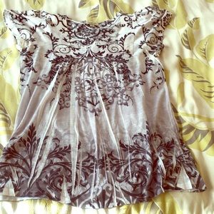 💖4/$30💖 pretty B&W Square Collared Blouse